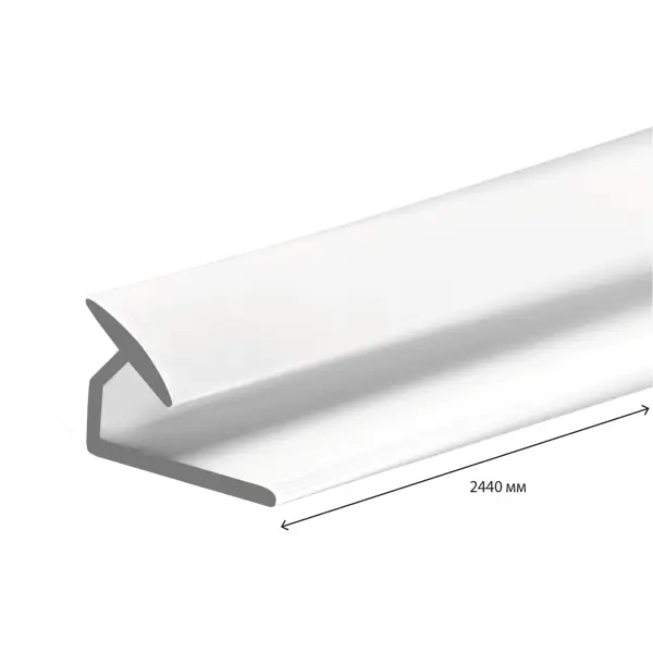 Угол ПВХ внутренний 2440 мм для панелей 3 мм цвет белый