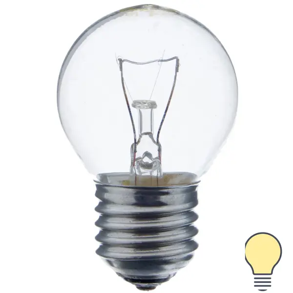 Лампа накаливания Osram шар E27 60 Вт 660 Лм шар, прозрачная, свет тёплый белый