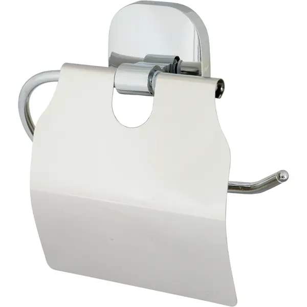 Держатель для туалетной бумаги Mr Penguin Квадрат с крышкой цвет хром