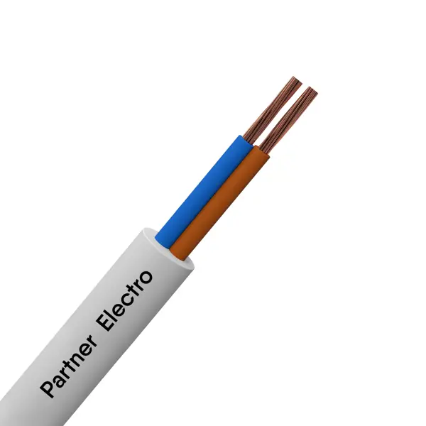 Провод Партнер-Электро ПВС 2x1.5 мм 5 м ГОСТ цвет белый