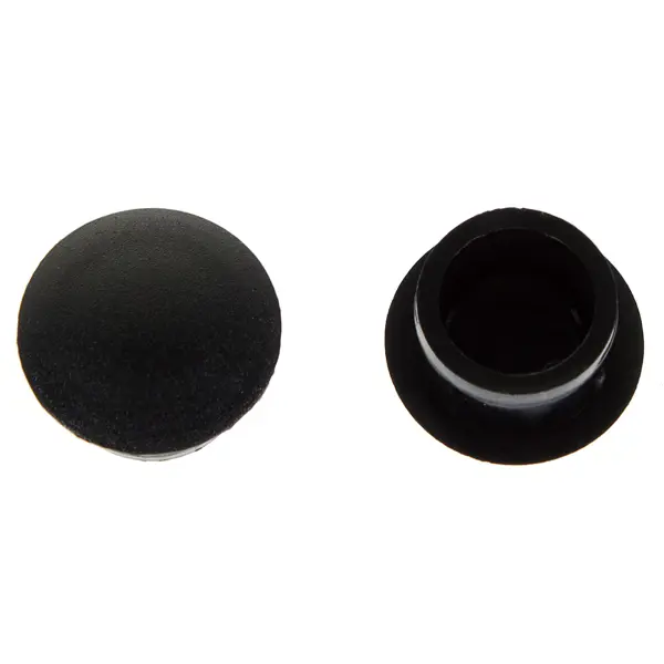 Заглушка для дверных коробок 14 мм полиэтилен цвет чёрный, 20 шт.