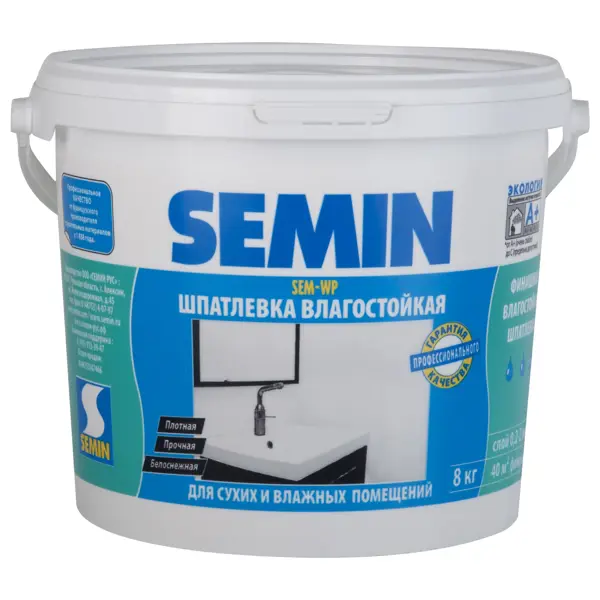 Шпаклёвка полимерная финишная Semin SEM-WP 8 кг