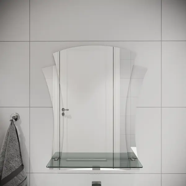 Зеркало для ванной Лотос с полкой 44x58 см