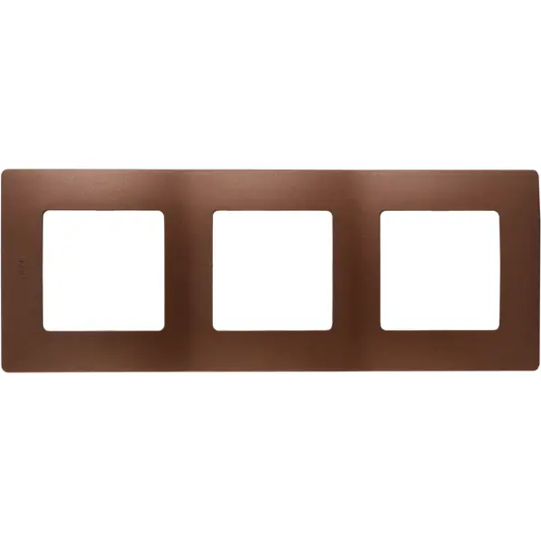 Рамка для розеток и выключателей Legrand Etika 3 поста, цвет какао