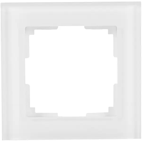 Рамка для розеток и выключателей Werkel Favorit 1 пост стекло цвет белый