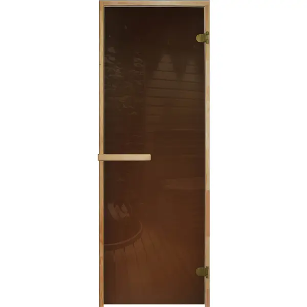 Дверь для сауны 69x189 см цвет бронза прозрачная