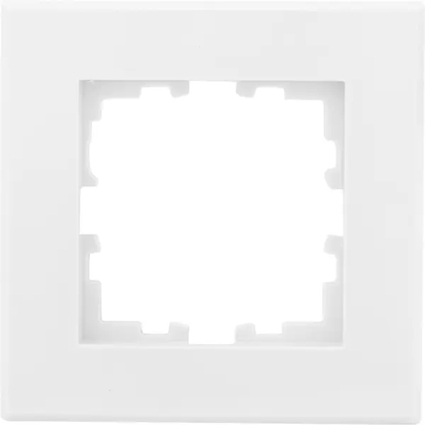 Рамка для розеток и выключателей Lexman Виктория плоская 1 пост цвет белый