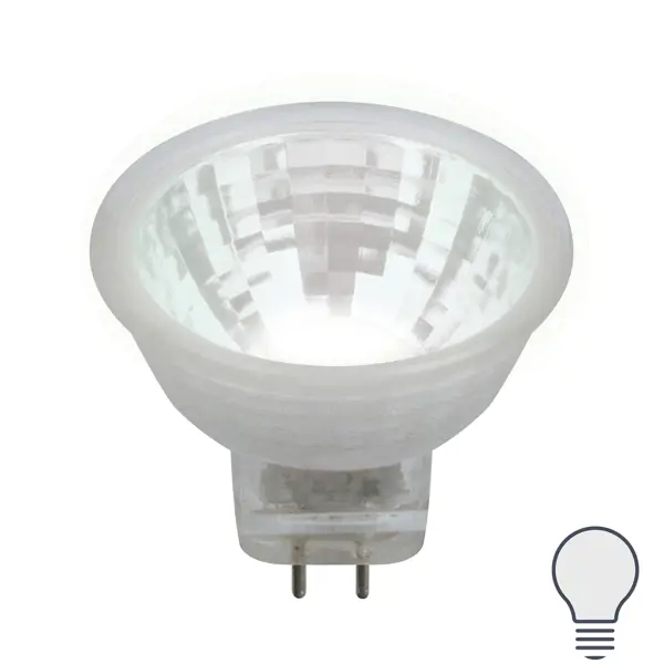 Лампа светодиодная Uniel GU4 3Вт 200 Лм свет холодный белый
