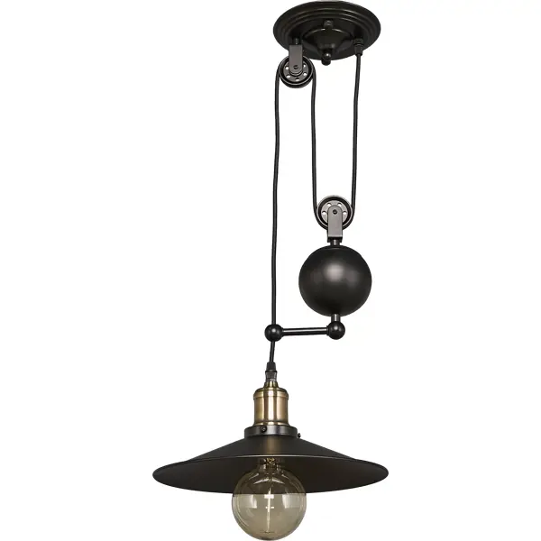 Светильник подвесной Minsk, 1 лампа, 9 м?, цвет черный