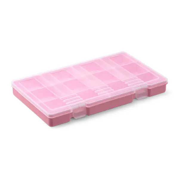 Органайзер для хранения Фолди 31x19x3.6 см пластик цвет розовый