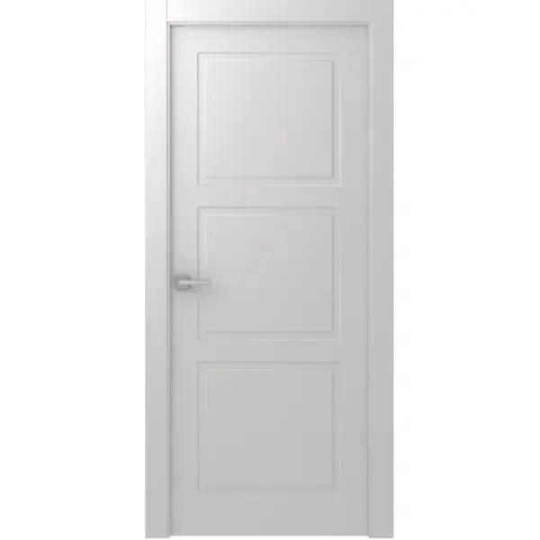 Дверь межкомнатная Британия глухая эмаль цвет белый 70x200 см (с замком)