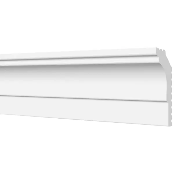 Плинтус для натяжных потолков экструдированный полистирол Format 04014Е белый 18х36х2000 мм