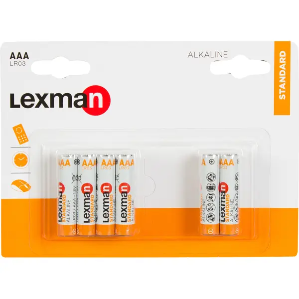 Батарейка Lexman Standard AAA (LR03) алкалиновая 12 шт.