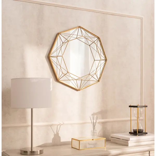 Зеркало декоративное Inspire Filar круг 50 см цвет золотой