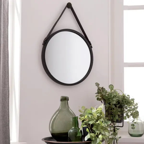 Зеркало декоративное Inspire Barbier круг 41 см цвет чёрный