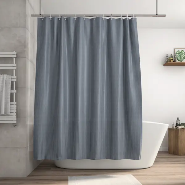Штора для ванной Sensea Neo Stripes 180x200 см полиэстер цвет серый