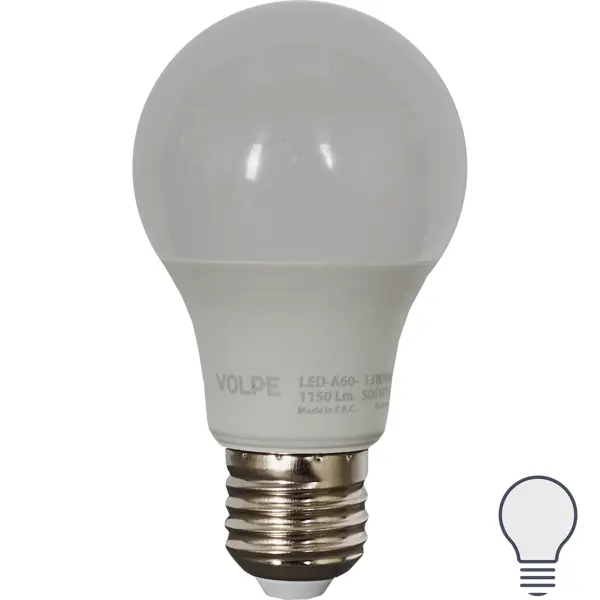 Лампа светодиодная Volpe Norma E27 220 В 13 Вт груша 1150 лм, белый свет