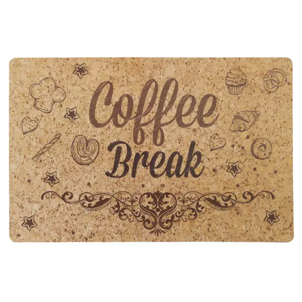 Салфетка сервировочная Coffee Break с пробковой подложкой 44x28.5 см