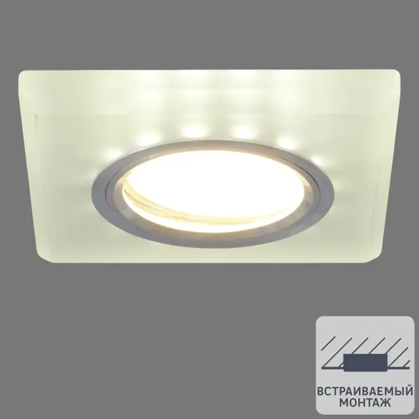 Светильник точечный встраиваемый Bohemia с LED-подсветкой под отверстие 60 мм 2 м? цвет белый