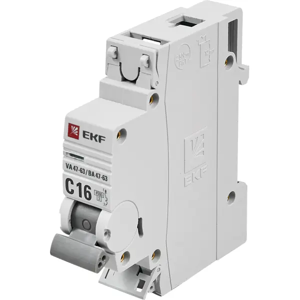Автоматический выключатель EKF ВА47-63 1P C16 А 4.5 кА