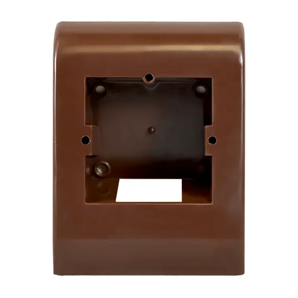 Монтажный бокс ПВХ к плинтусу, высота 56 мм, цвет темно-коричневый