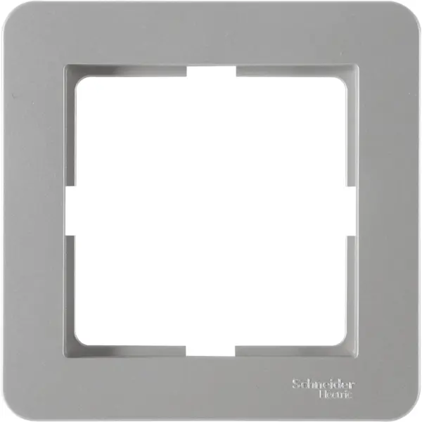 Рамка для розеток и выключателей Schneider Electric W59 Deco 1 пост, цвет платина