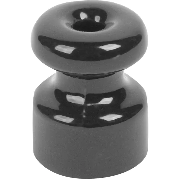 Изолятор для провода Electraline Bironi керамика цвет чёрный 10 шт.