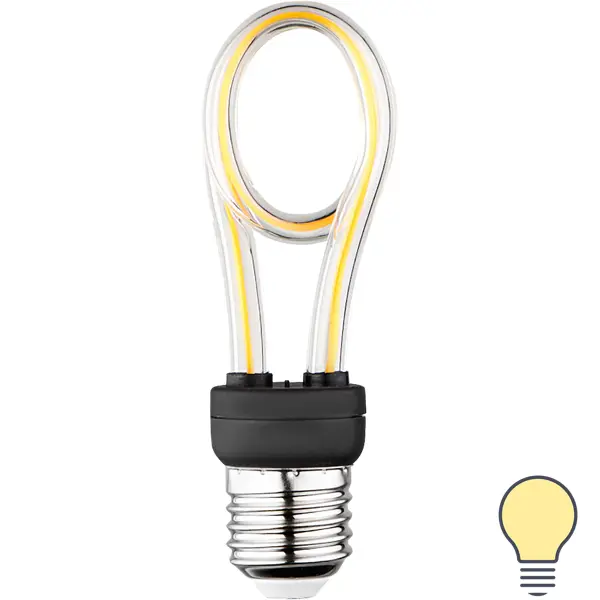 Лампа светодиодная филаментная Elektrostandard E27 4 Вт спираль декоративная прозрачная 220 лм теплый белый свет