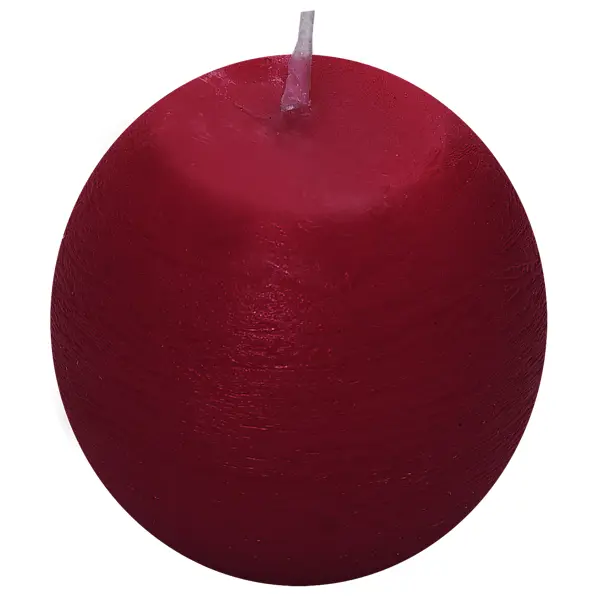 Свеча-шар «Рустик» 6 см цвет бордо