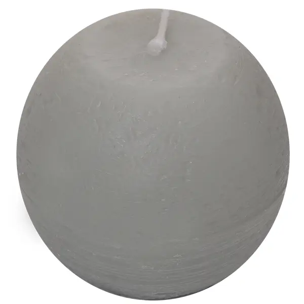 Свеча-шар «Рустик» 8 см цвет светло-серый