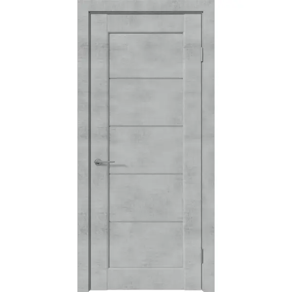 Дверь межкомнатная Сохо остекленная ПВХ ламинация цвет лофт светлый 80x200 см (с замком и петлями)