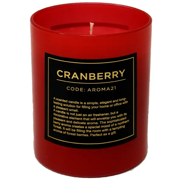 Свеча ароматическая «Cranberry», цвет красный