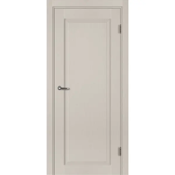 Дверь межкомнатная Пьемонт глухая Hardfleх ламинация цвет платина светлая 80x200 см (с замком и петлями)