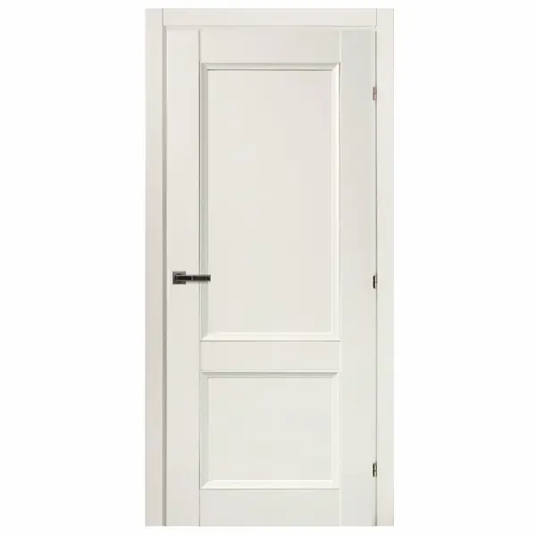 Дверь межкомнатная Танганика глухая CPL ламинация цвет белый 60x200 см (с замком)
