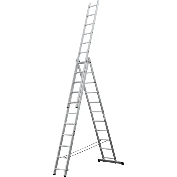 Лестница раскладная выдвижная 3-секционная Standers до 7.35м 11 ступеней