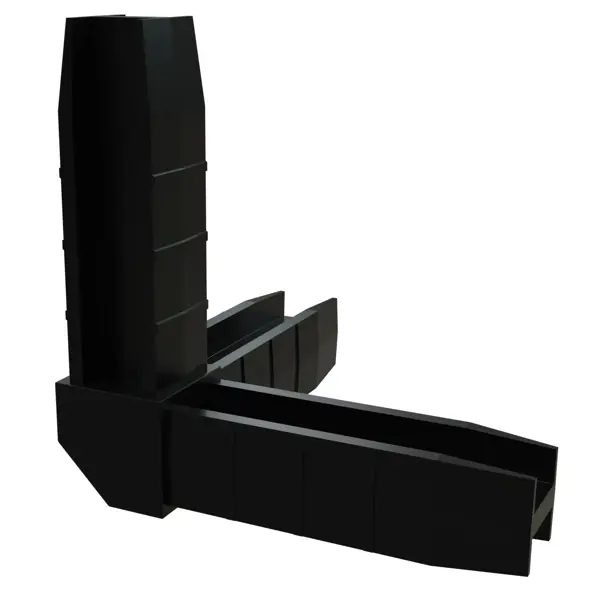 Соединитель пластиковый Bevel для трубы 15х15 мм, 3-палый, Т-образный, цвет черный