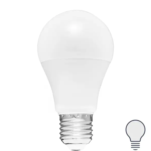 Лампа светодиодная Uniel E27 175-250 В 9 Вт груша матовая 800 лм, нейтральный белый свет