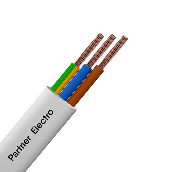 Провод Партнер-Электро ПУГВВ 3x1.5 мм 20 м ГОСТ цвет белый