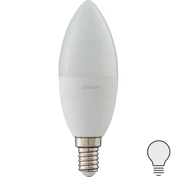 Лампа светодиодная Osram Antibacterial E14 220-240 В 7.5 Вт свеча 806 лм нейтральный белый свет