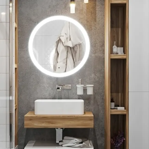 Зеркало для ванной Omega Glass SD64 с подсветкой 60 см круглое