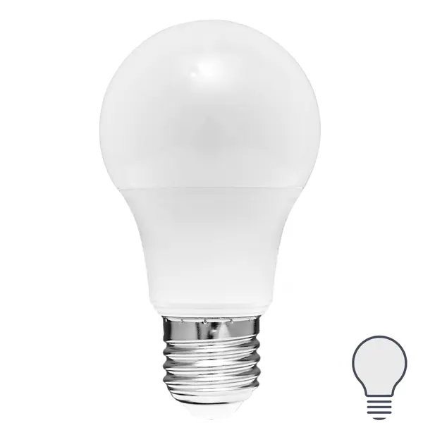 Лампа светодиодная Osram А60 E27 220-240 В 7 Вт груша матовая 560 лм, нейтральный белый свет