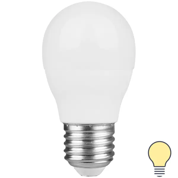 Лампа светодиодная Osram Р45 E27 220-240 В 7 Вт груша матовая 560 лм, теплый белый свет