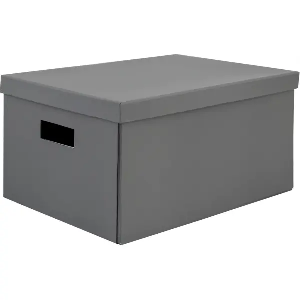 Коробка складная 40x28x20 см картон цвет серый
