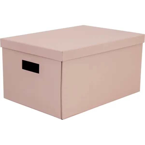 Коробка складная 40x28x20 см картон цвет розовый