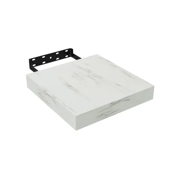 Полка мебельная Spaceo White Marble 23x23.5x3.8 см МДФ цвет белый мрамор