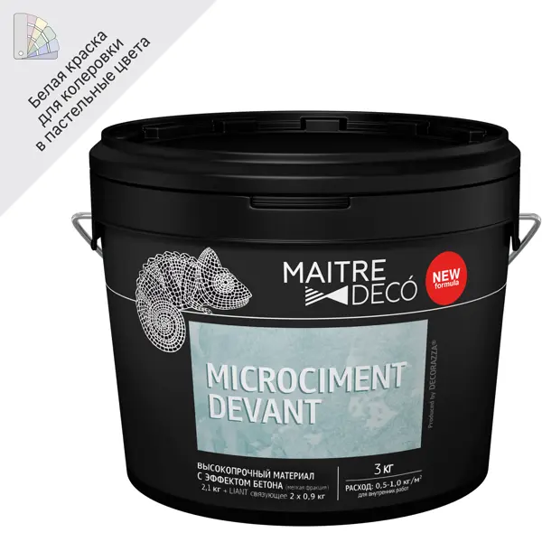 Высокопрочный материал с эффектом бетона Maitre Deco «Microciment Devant» 3 кг