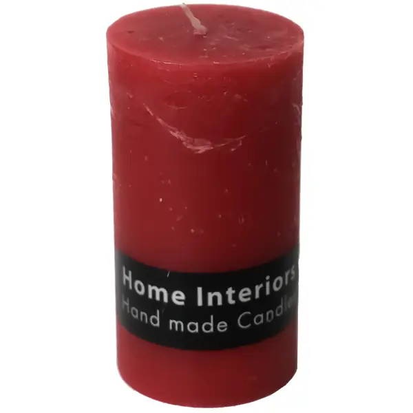 Свеча-столбик «Рустик» 60x110 мм, цвет красный