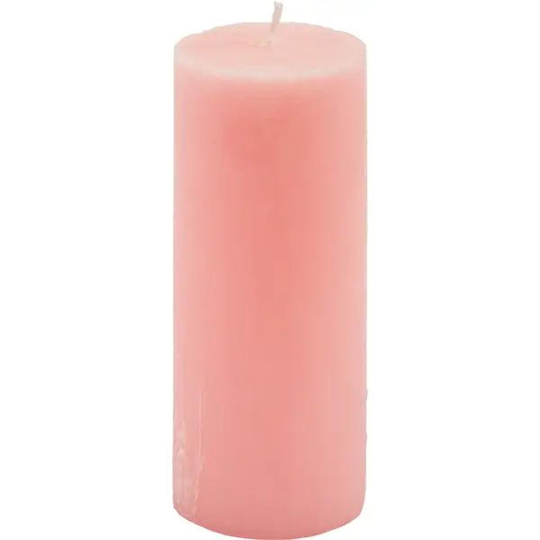 Свеча-столбик «Рустик» 60x160 мм, цвет розовый