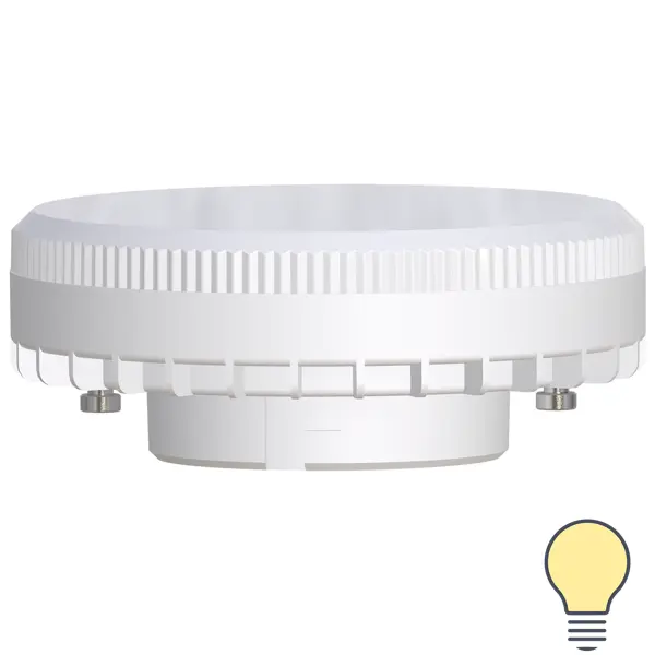 Лампа светодиодная Lexman GX53 170-240 В 12 Вт круг матовая 1300 лм теплый белый свет