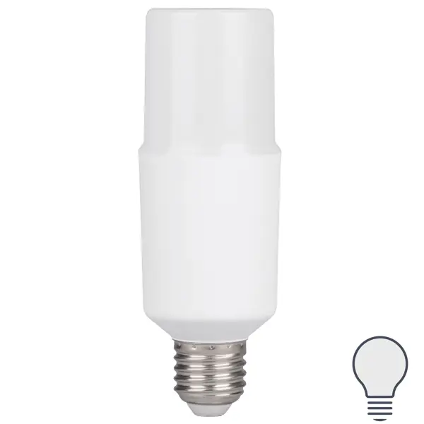 Лампа светодиодная Lexman E27 170-240 В 10 Вт цилиндр матовая 1000 лм нейтральный белый свет